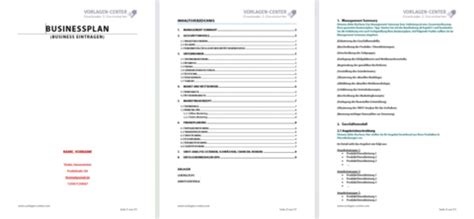 Businessplan: Kostenloses PDF Beispiele, Muster und Vorlagen.